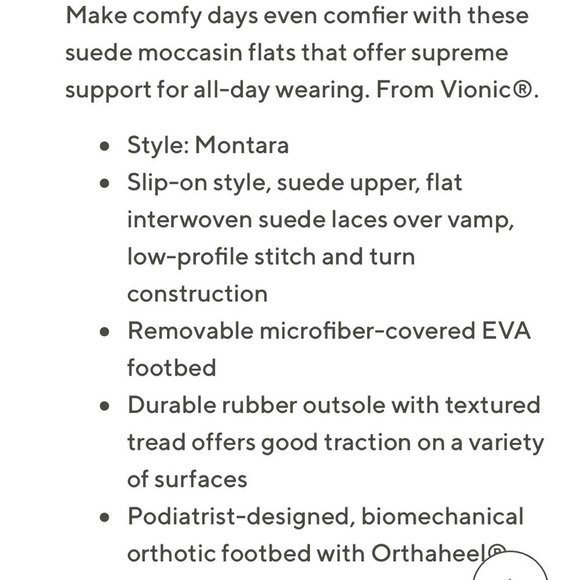 NIB Vionic Montara Suede Loafer Moccasin Flat - Picture 10 of 11